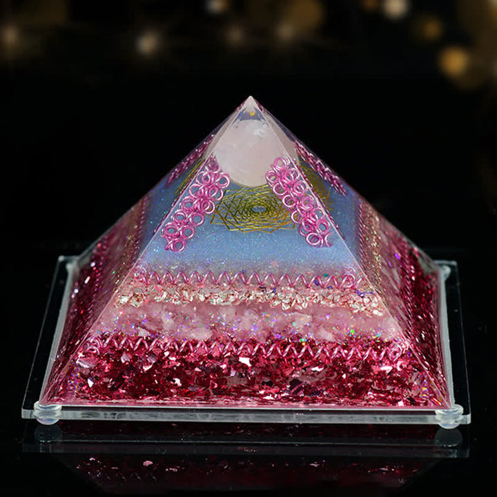 Olivenorma 8*12cm Piramide di Orgone in Pietra Naturale