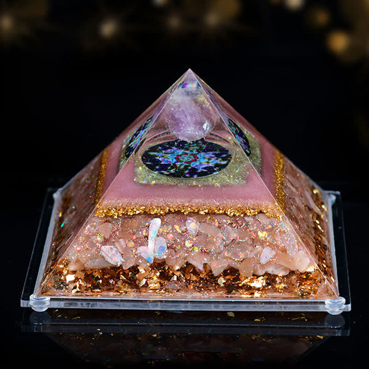 Olivenorma 8*12cm Piramide di Orgone in Pietra Naturale