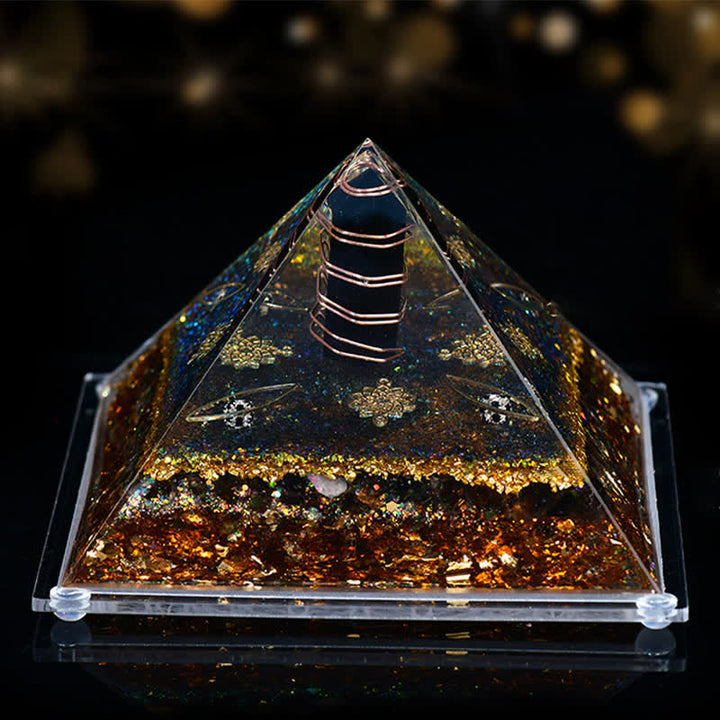 Olivenorma 8*12cm Piramide di Orgone in Pietra Naturale
