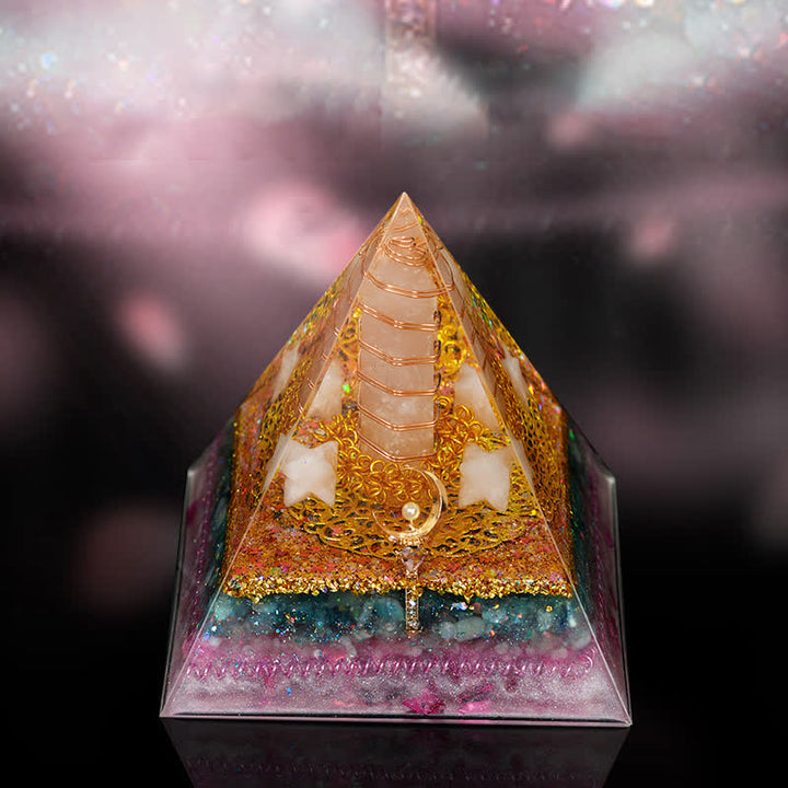 Olivenorma 12cm Piramide di Orgone di Guarigione Energetica in Pietra Naturale