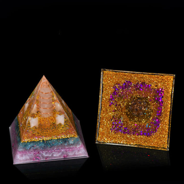 Olivenorma 12cm Piramide di Orgone di Guarigione Energetica in Pietra Naturale