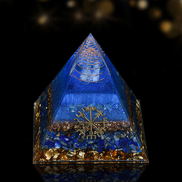 Olivenorma 12cm Piramide di Orgone di Guarigione Energetica in Pietra Naturale