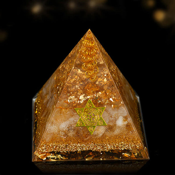 Olivenorma 12cm Piramide di Orgone di Guarigione Energetica in Pietra Naturale