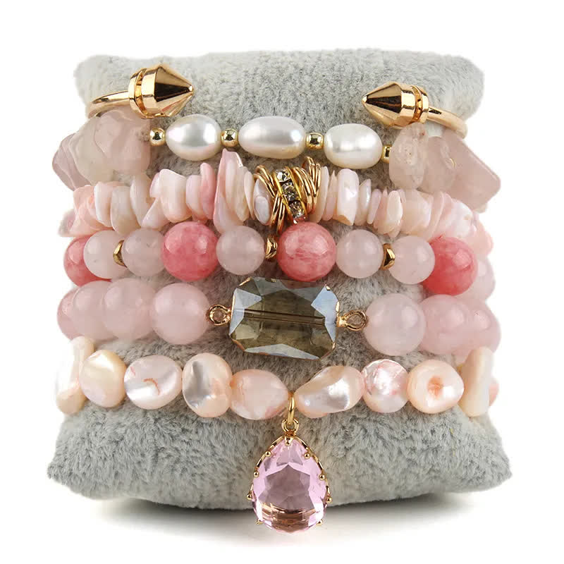 Olivenorma Perline di Cristallo Accessori in Metallo Bracciale Set 