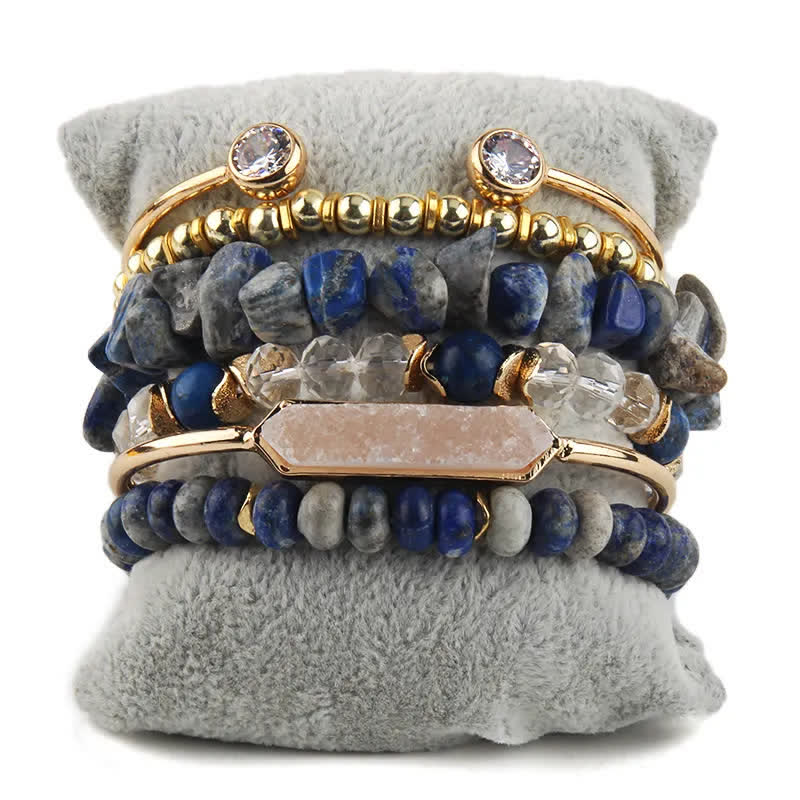 Olivenorma Perline di Cristallo Accessori in Metallo Bracciale Set 