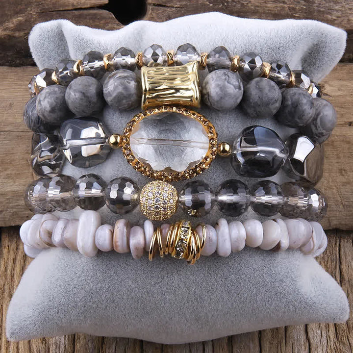 Olivenorma Crystal Roller Beads 5 strati Braccialetto di perline 