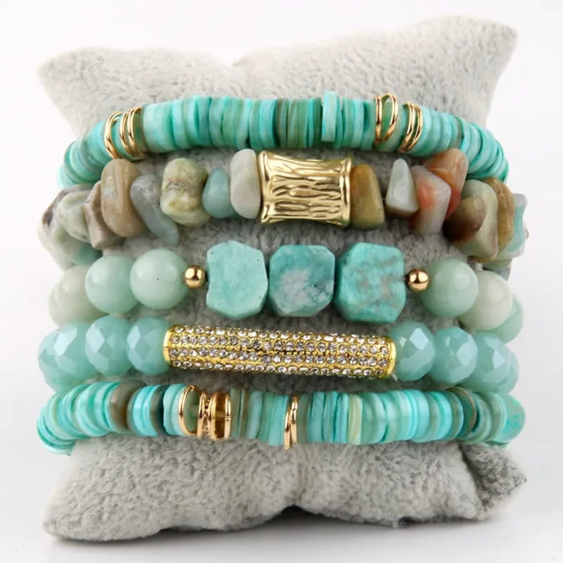 Olivenorma Crystal Roller Beads 5 strati Braccialetto di perline 