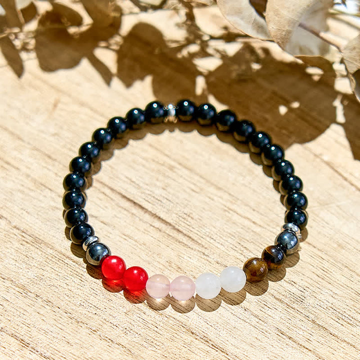 Bracciale Olivenorma con perline di onice nero in cristallo naturale 