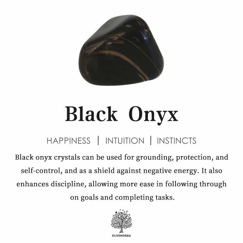 Bracciale Olivenorma con perline di ametista naturale e onice nero