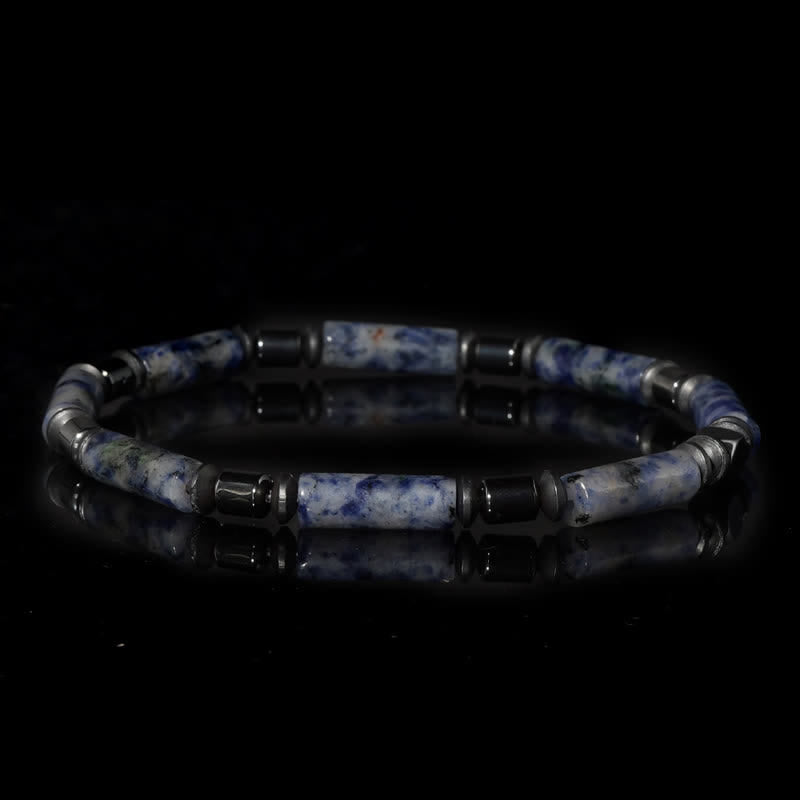 Bracciale Olivenorma con perline di diaspro blu ematite naturale 