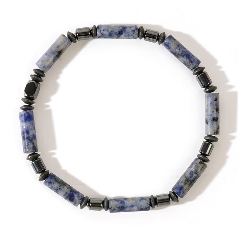 Bracciale Olivenorma con perline di diaspro blu ematite naturale 