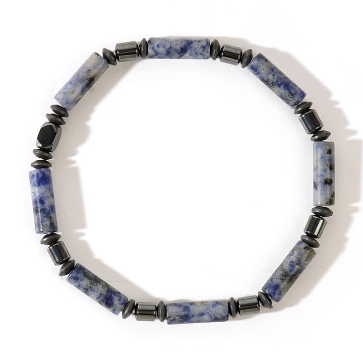 Bracciale Olivenorma con perline di diaspro blu ematite naturale 