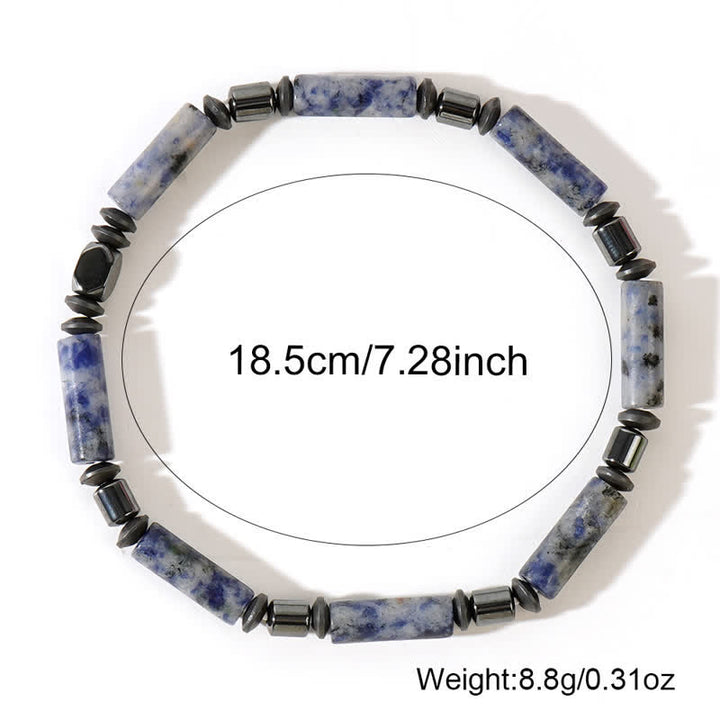 Bracciale Olivenorma con perline di diaspro blu ematite naturale 
