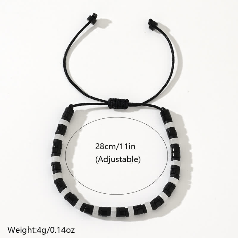 Bracciale Olivenorma con perline di ossidiana di cristallo trasparente a forma di rullo 