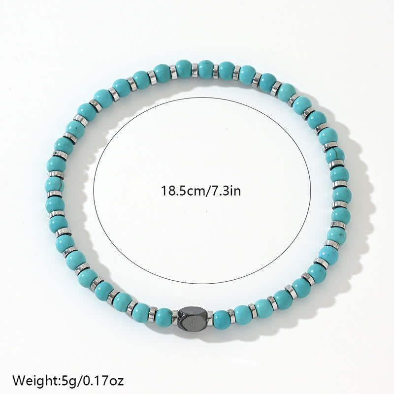 Bracciale Olivenorma in perline di turchese ematite naturale 