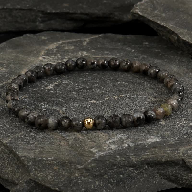 Set di 3 bracciali in quarzo rubino e labradorite Olivenorma 