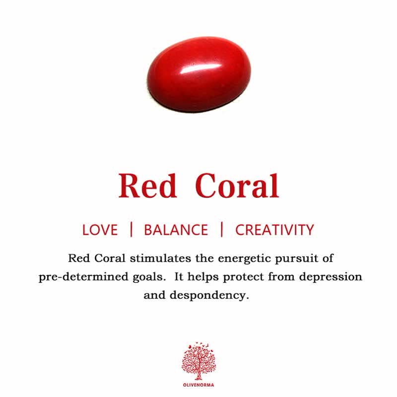 Bracciale Olivenorma in perline di corallo rosso, ematite e avventurina verde 