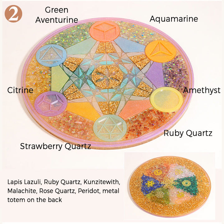 Olivenorma Cristallo naturale Chakra Orgone Piramidi Base Cristallo Array