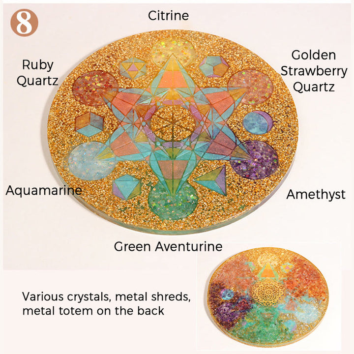 Olivenorma Cristallo naturale Chakra Orgone Piramidi Base Cristallo Array