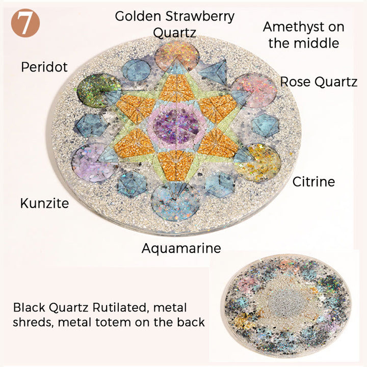Olivenorma Cristallo naturale Chakra Orgone Piramidi Base Cristallo Array