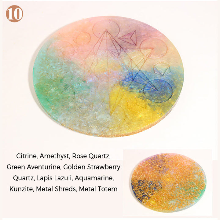 Olivenorma Cristallo naturale Chakra Orgone Piramidi Base Cristallo Array