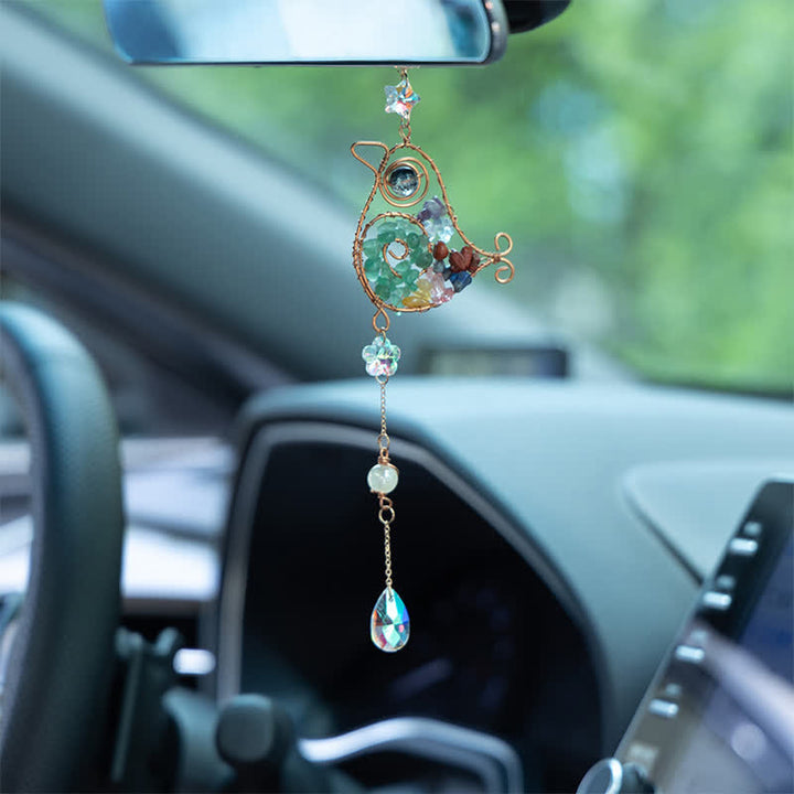 Olivenorma Chakra Ghiaia Filo di Rame Uccello Campanello Eolico