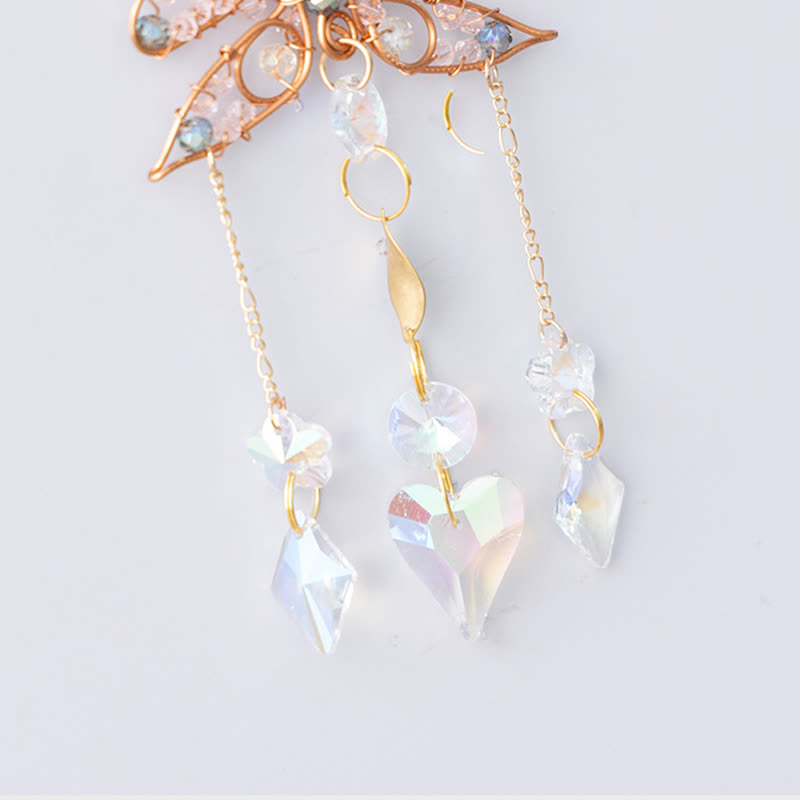 Olivenorma Crystal Copper Wire Wind Chime farfalla con avvolgimento