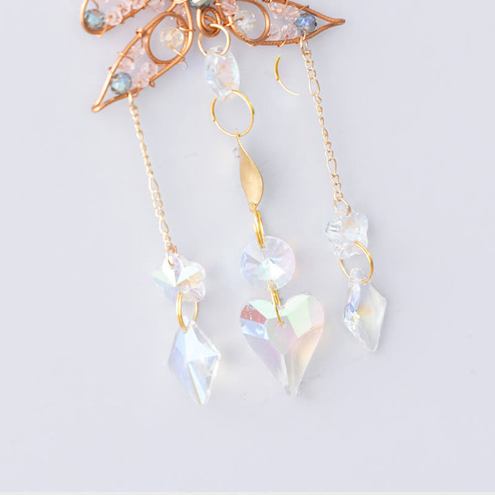 Olivenorma Crystal Copper Wire Wind Chime farfalla con avvolgimento