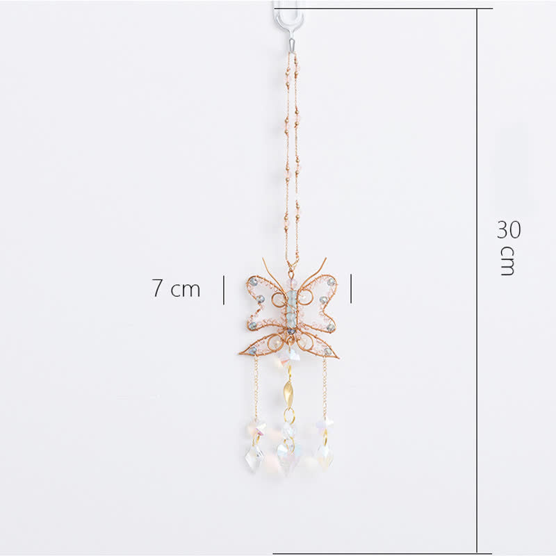 Olivenorma Crystal Copper Wire Wind Chime farfalla con avvolgimento