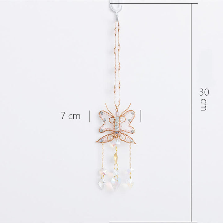 Olivenorma Crystal Copper Wire Wind Chime farfalla con avvolgimento