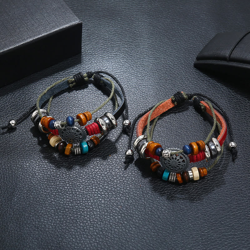 Braccialetto di perline multistrato in pelle di ematite a 3 strati Olivenorma - image 17