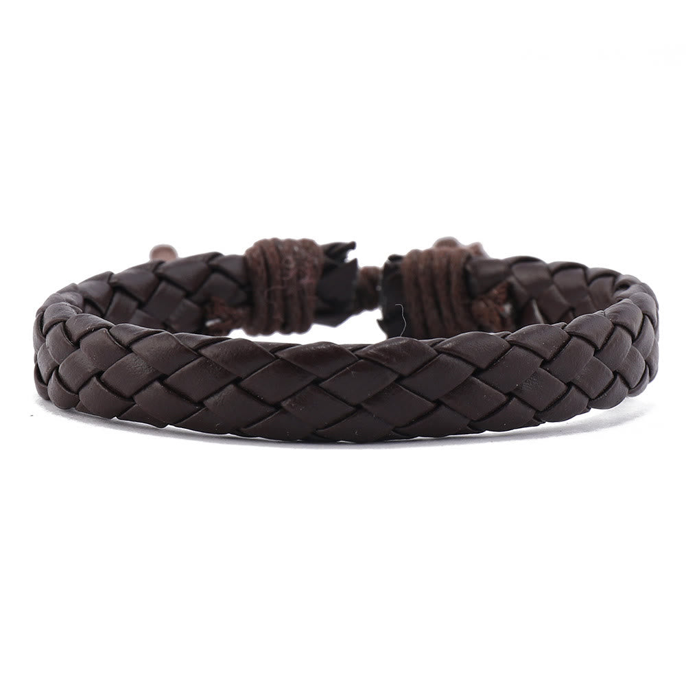 Olivenorma Feather Bracciale in pelle intrecciata fatta a mano in pietra naturale - image 10