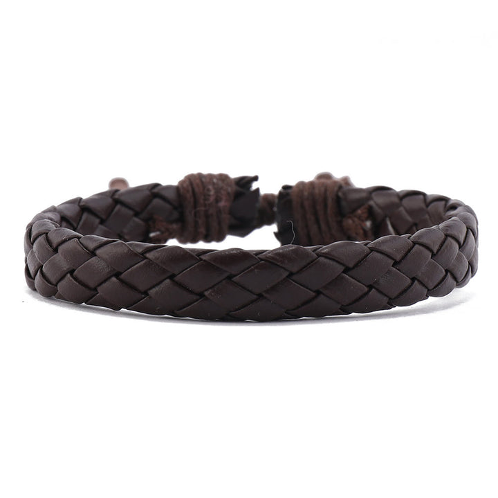 Olivenorma Feather Bracciale in pelle intrecciata fatta a mano in pietra naturale - image 10