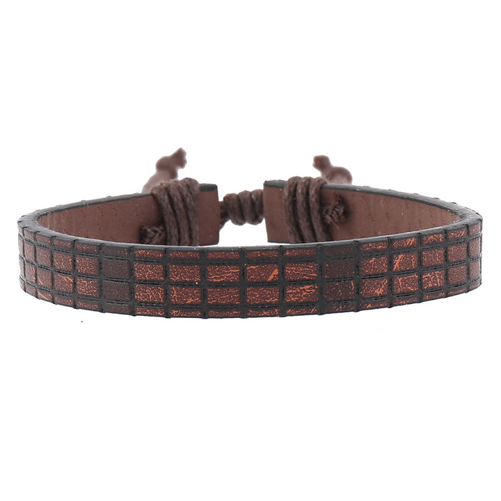 Olivenorma Feather Bracciale in pelle intrecciata fatta a mano in pietra naturale - image 7