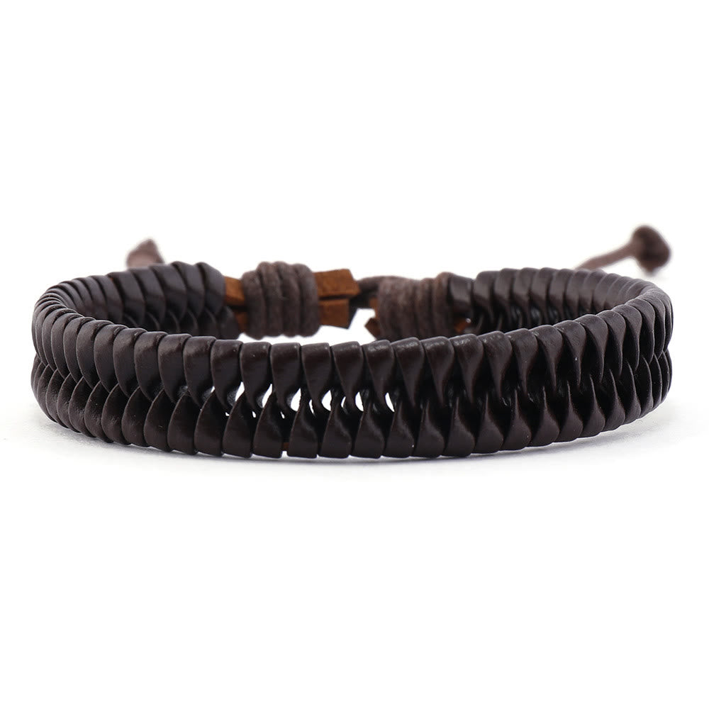 Olivenorma Butterfly Turchese Bracciale in pelle intrecciata fatta a mano