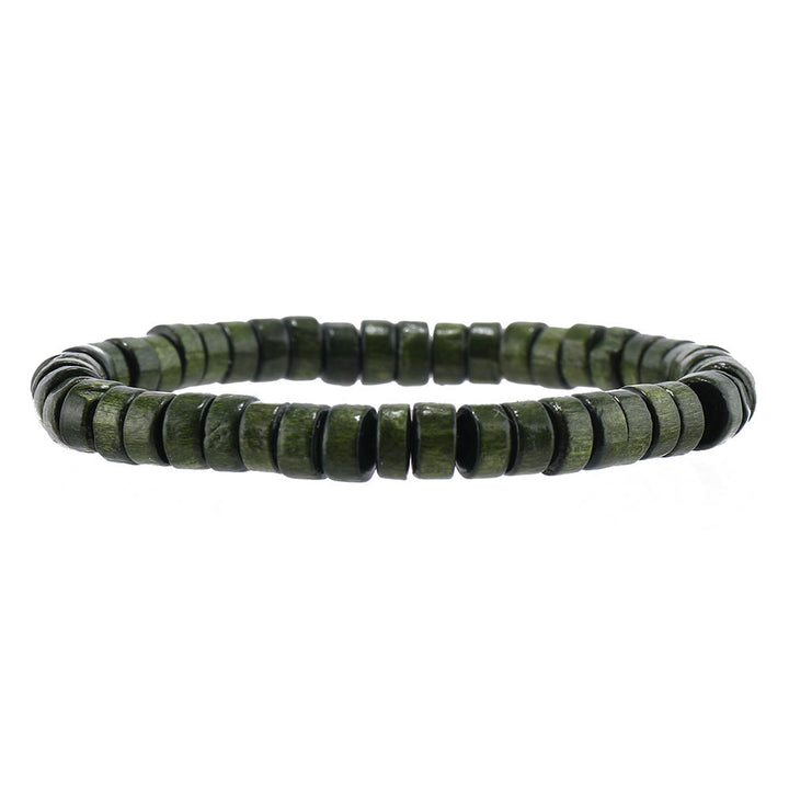 Olivenorma Feather Perline di legno Braccialetto di perline turchese Set 