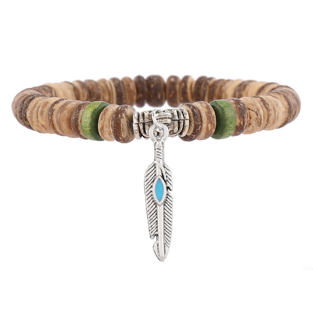 Olivenorma 5 pezzi set di braccialetti di perline di protezione contro il malocchio turchese 