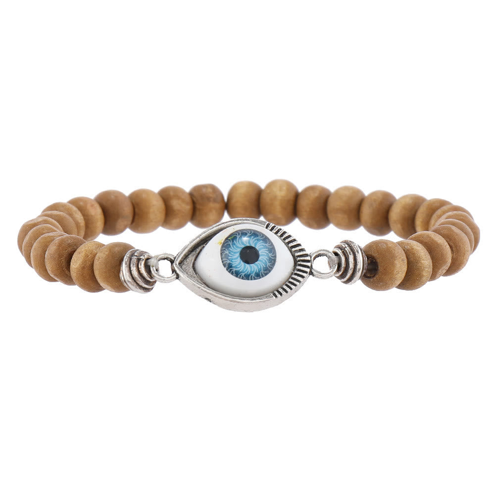 Olivenorma 5 pezzi set di braccialetti di perline di protezione contro il malocchio turchese 