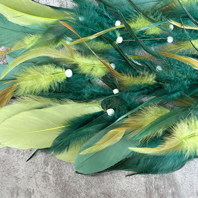 Olivenorma Decorazione da parete in rattan naturale Acchiappasogni con pietre preziose