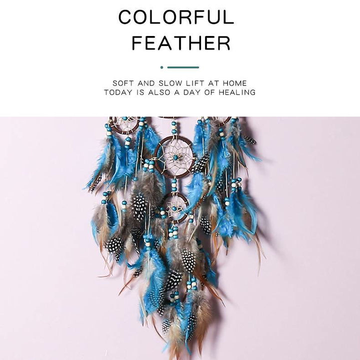 Olivenorma Boho Moon Dreamcatcher 5 Anelli Acchiappasogni Turchese