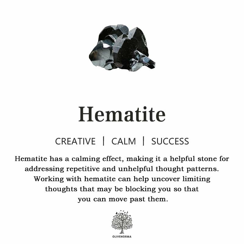 Braccialetto di perline multistrato in pelle di ematite a 3 strati Olivenorma 