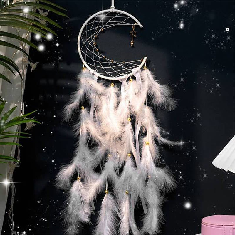 Olivenorma Crescent Moon & Star Lights Acchiappasogni
