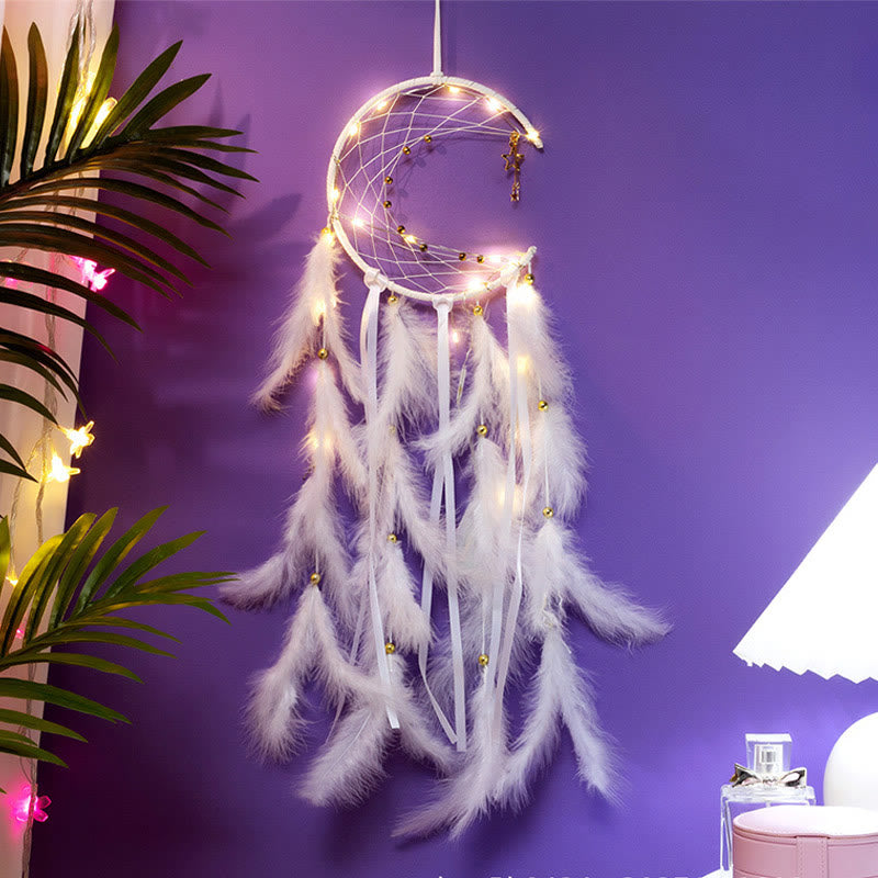 Olivenorma Crescent Moon & Star Lights Acchiappasogni