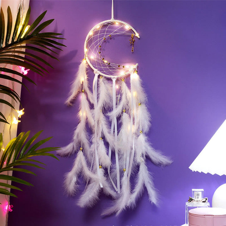 Olivenorma Crescent Moon & Star Lights Acchiappasogni