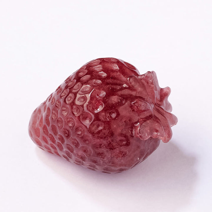 Ornamento in cristallo di quarzo fragola naturale Olivenorma , decorazione con pietre preziose