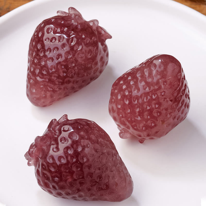 Ornamento in cristallo di quarzo fragola naturale Olivenorma , decorazione con pietre preziose