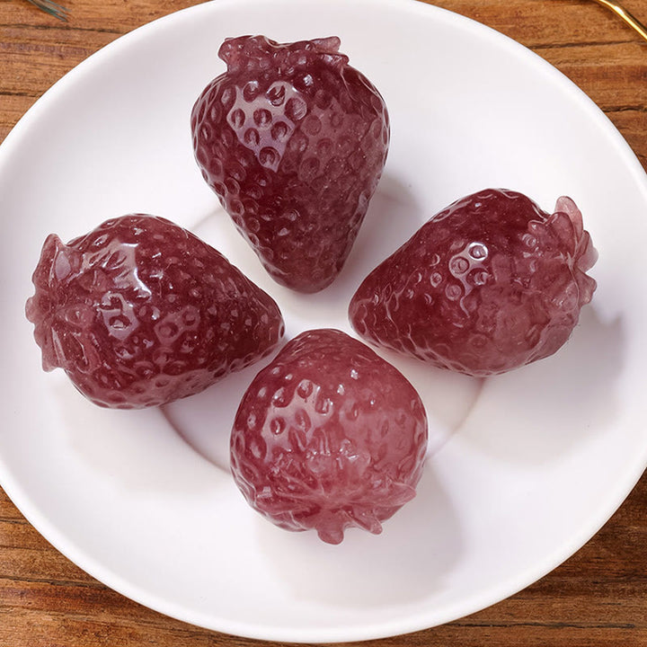 Ornamento in cristallo di quarzo fragola naturale Olivenorma , decorazione con pietre preziose