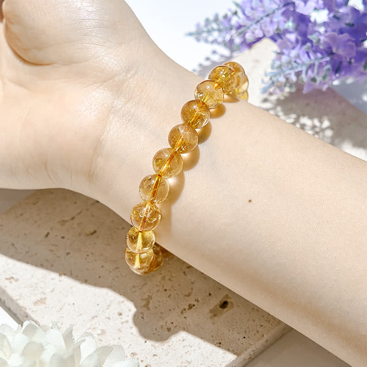 Bracciale Olivenorma con perline di citrino naturale da 6/10 mm 