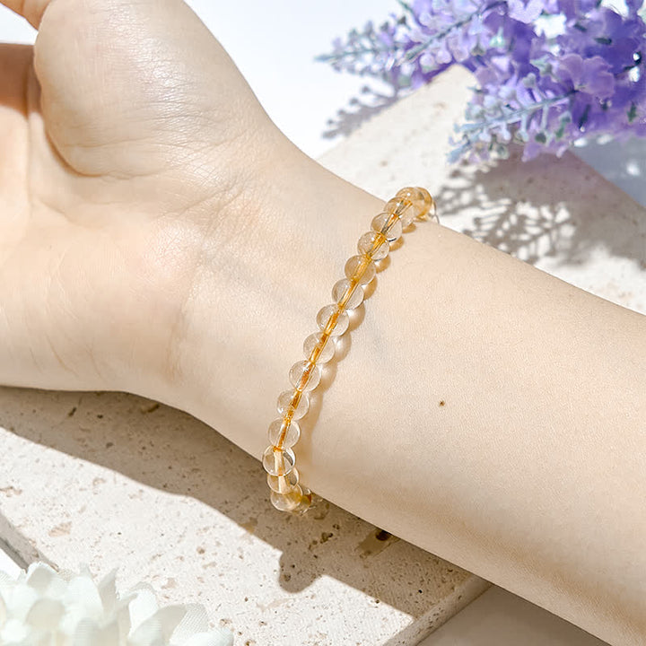 Bracciale Olivenorma con perline di citrino naturale da 6/10 mm 