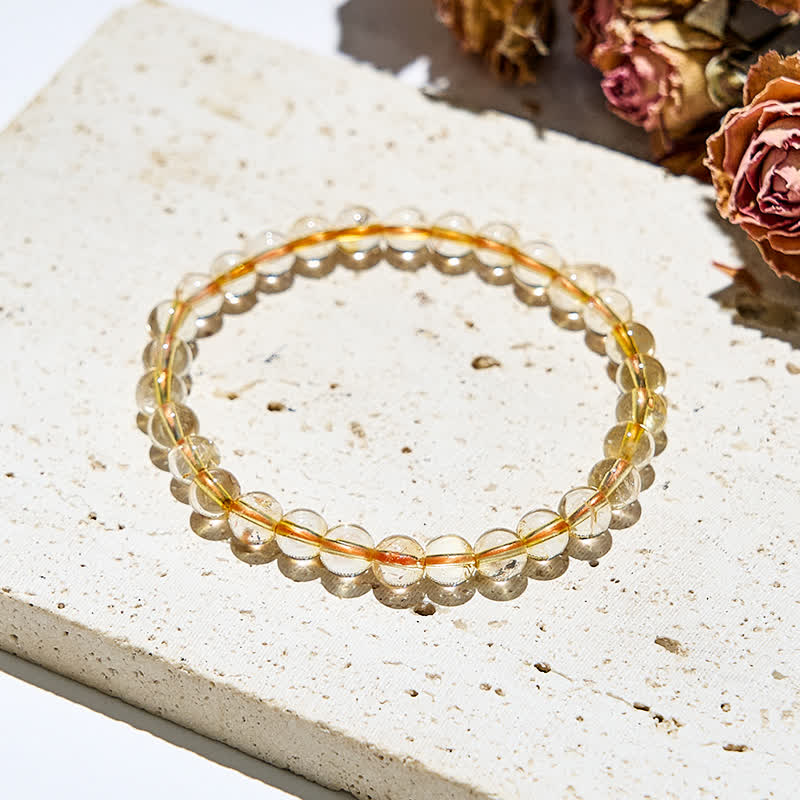 Bracciale Olivenorma con perline di citrino naturale da 6/10 mm 